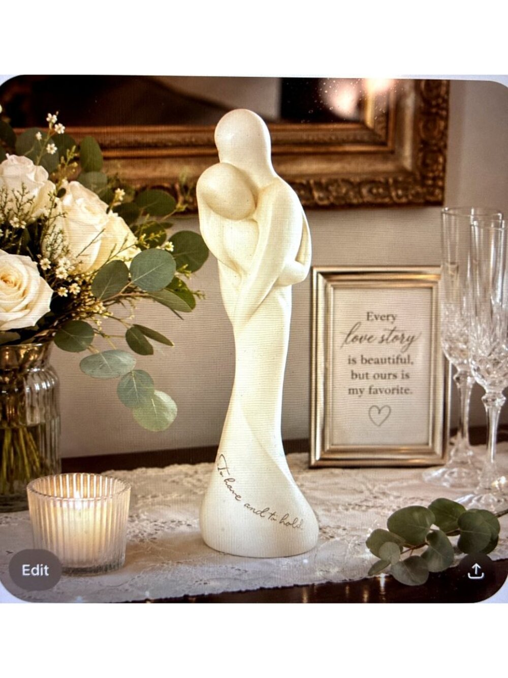 Hallmark To Love and To Hold Couple Sculpture - Picture 3 of 12